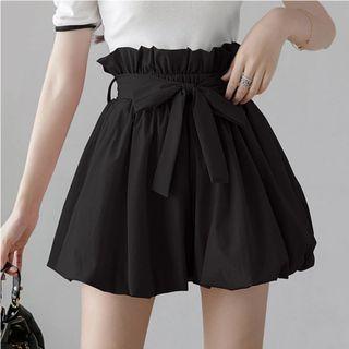 Tie-waist Frill Trim Shorts