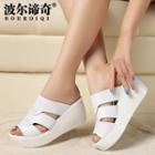 Stitched Wedge Mules
