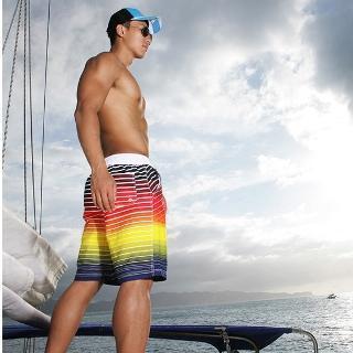Drawstring Patterned Beach Shorts