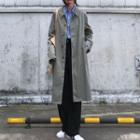 Single-breasted Midi Trench Coat As Shown In Figure - One Size