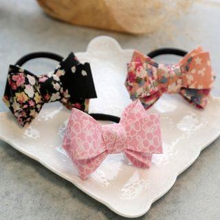 Floral Print Bow Hair Elastic