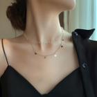Alloy Star Faux Crystal Layered Necklace Necklace - Gold - One Size