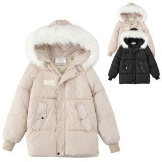 Padded Hooded Jacket With Pockets