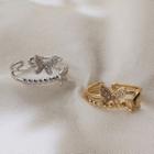 Cz Butterfly Layered Open Ring