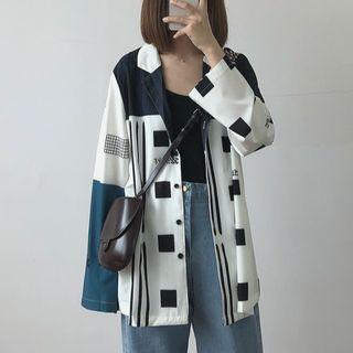 Geometry Print Shirt As Shown In Figure - One Size