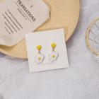 Alloy Fried Egg Dangle Earring 1 Pair - E2588 - As Shown In Figure - One Size