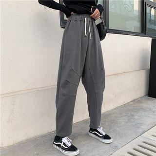 Loose-fit Harem Pants Gray - One Size