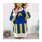 Star Print Boyfriend Sweater