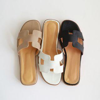 Cutout Slide Sandals