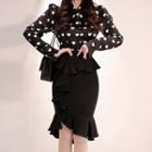 Set: Heart Pattern Shirt + Mermaid Skirt
