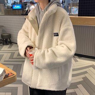 Applique Faux Shearling Jacket