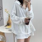 Set: Ribbed Zip Hoodie + Shorts