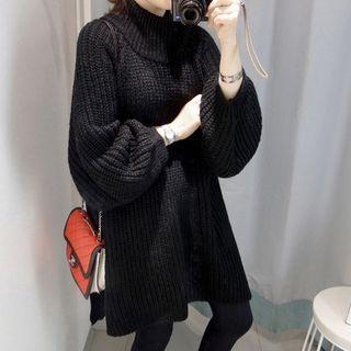 Mock-neck Asymmetrical Sweater