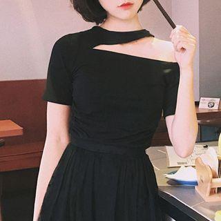 Short-sleeve Halter T-shirt