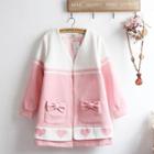 Rabbit Print Hidden Button Coat
