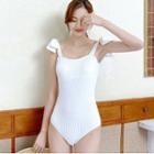 Bow Ribbed Swimsuit