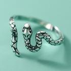 Snake Sterling Silver Open Ring 1 Pc - Silver - One Size
