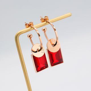 Gemstone Earring 1 Pair - As Shown In Figure - One Size