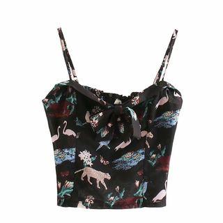 Spaghetti Strap All Over Print Top