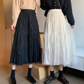 Reversible Tiered Midi Skirt