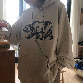 Bear Print Hoodie / Pullover