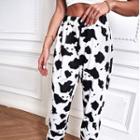 Cow Print Tapered Pants