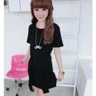 Short-sleeve Tie-waist T-shirt Dress