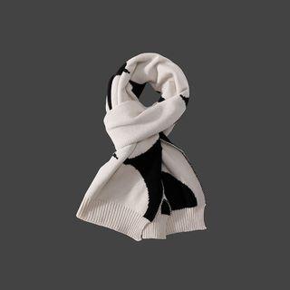Patterned Scarf Off-white - M