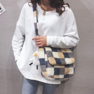 Gingham Flap Crossbody Bag
