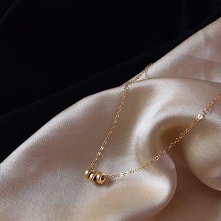 925 Sterling Silver Necklace Xl0238 - Gold - One Size