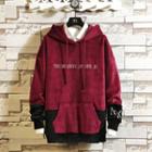 Velvet Two-tone Letter Hoodie