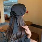 Bow Beret Black - M: 56-58cm