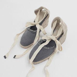 Lace-up Ankle Espadrille Wedges