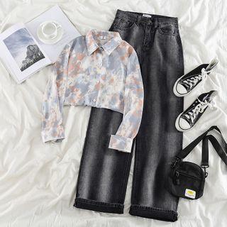 Tie Dye Shirt / Wide Leg Jeans