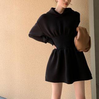 Hooded Long-sleeve Mini A-line Dress