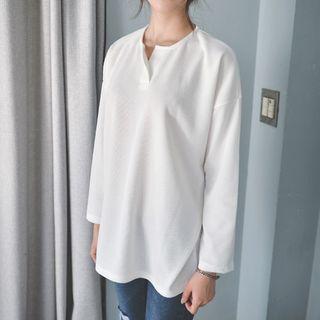 Long-sleeve Loose-fit Henley