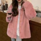 Button Coat Coat - Pink - One Size