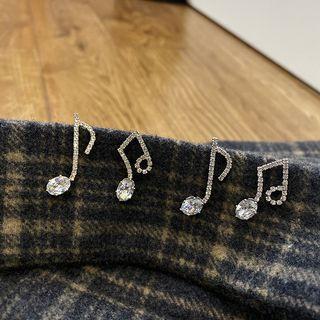 Rhinestone Note Earring