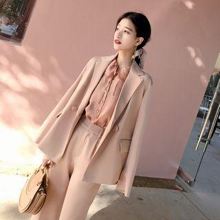 Pocket Detail Blazer / High Waist Skort / Cropped Dress Pants
