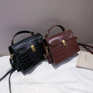 Croc Grian Faux Leather Crossbody Bag