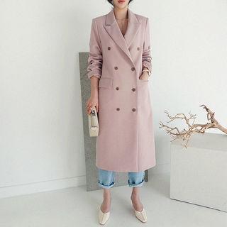 Double-breasted Pastel Spring Coat