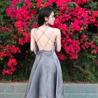 Backless A-line Dress