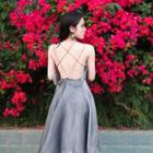 Backless A-line Dress