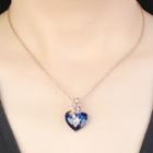 Crystal Heart Star Pendant Necklace