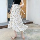 Midi Chiffon Floral Skirt
