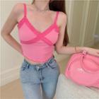 Lace Trim Camisole Top Rose Pink - One Size