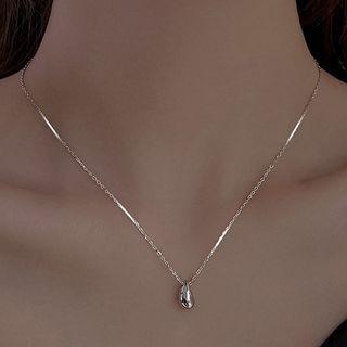 Droplet Pendant Sterling Silver Necklace 1 Pc - Droplet Pendant Sterling Silver Necklace - Silver - One Size