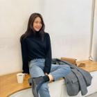Regular-fit Turtle-neck Knit Top