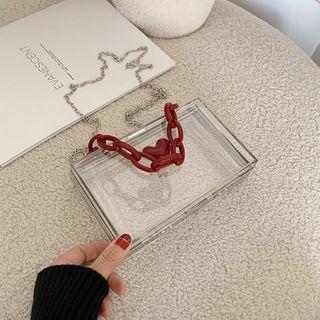 Transparent Box Crossbody Bag White - One Size