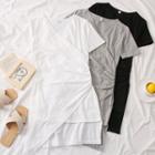 V-neck Wrapped T-shirt Dress